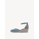 Lederkeilpumps - blau
