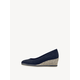 Lederkeilpumps - blau