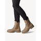 Bottine Chelsea en cuir - beige