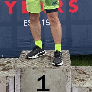 After 10 miles running the Great South Run in non-stop driving rain on the south coast of England